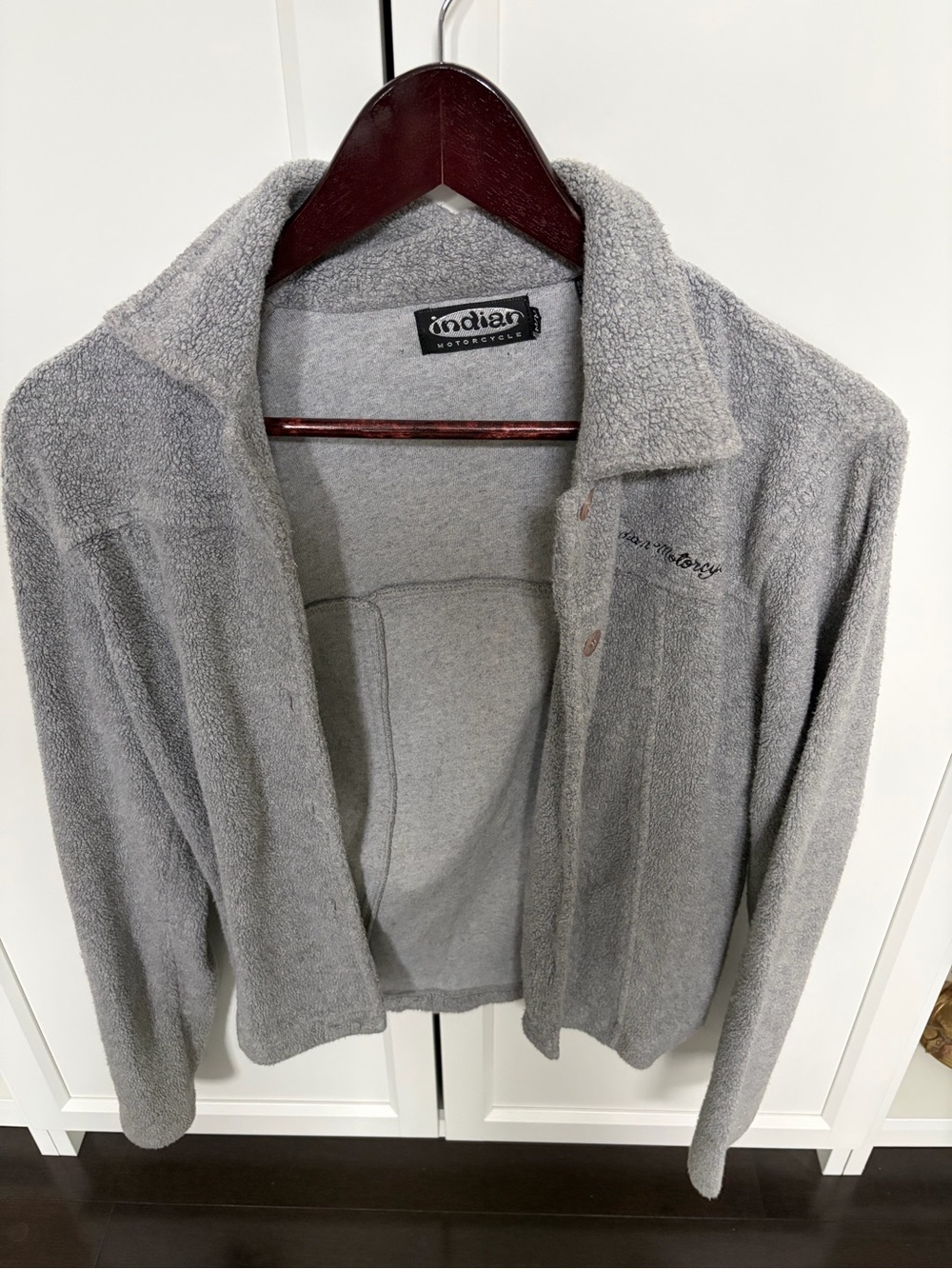 Indian Motorcycles Gray Sherpa Fleece Jacket